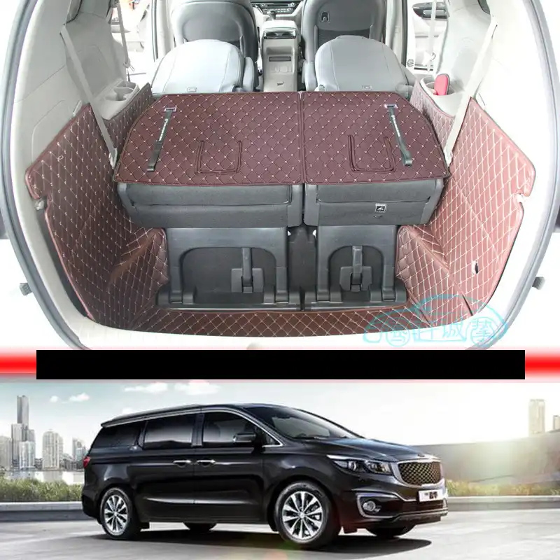 2017 For Kia Carnival Leather Car Trunk Mat Cargo Liner 2016 2017 2018 2019 2020 Grand Carnival Sedona Accessories Carpet Aliexpress