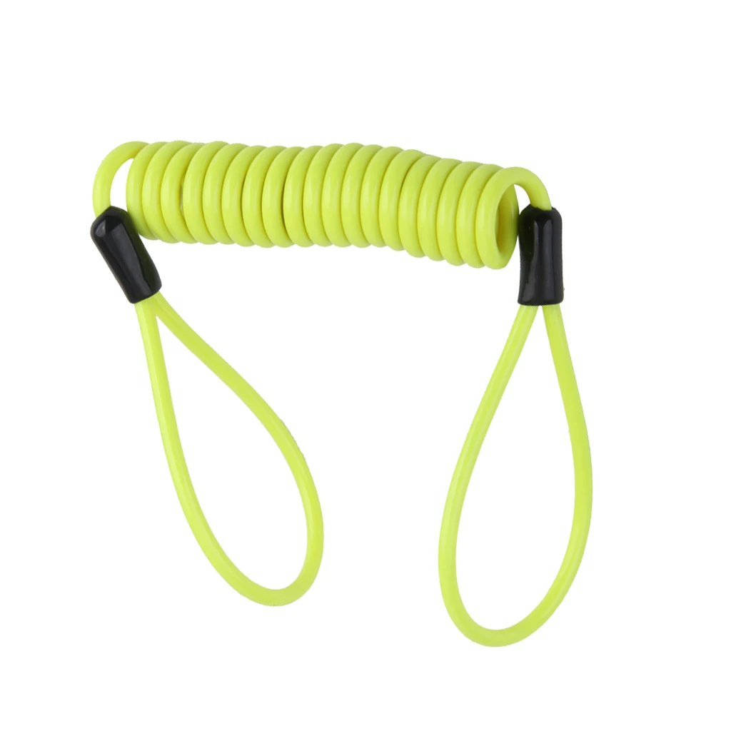 Security Bike Scooter Motorcycle Motorbike Disc Lock Reminder Cable Green