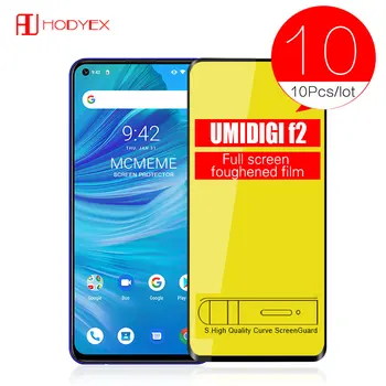 

10 Pcs/Lot New 9H 3D Tempered Glass Screen Protector For Umidigi F2 6.53" Protective Film + Clean Tools