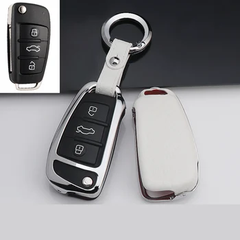 

Carbon Fiber pattern Zinc alloy Car Key Cover Case For Audi A3 A4 A4L B5 B6 B7 B8 B9 A5 A6 A6L C5 C6 Q3 Q5 Q7 S5 S7 RS3 TT 2018