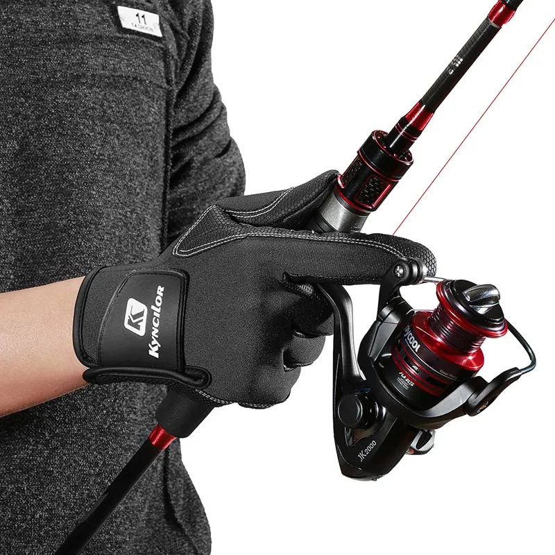 

2 Half-Finger Fishing Gloves Winter Flexible Fishing Gloves Anti-Slip Waterproof Hunting Cycling For Men Women NEW!