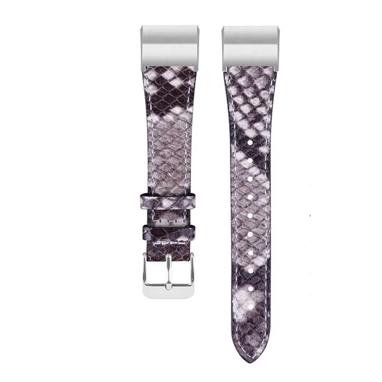 OULUCCI красочные кожаные браслеты для браслета fitbit charge 2 Женские часы мягкий браслет для fitbit charge 3 ремешок для часов - Цвет: purple serpentine