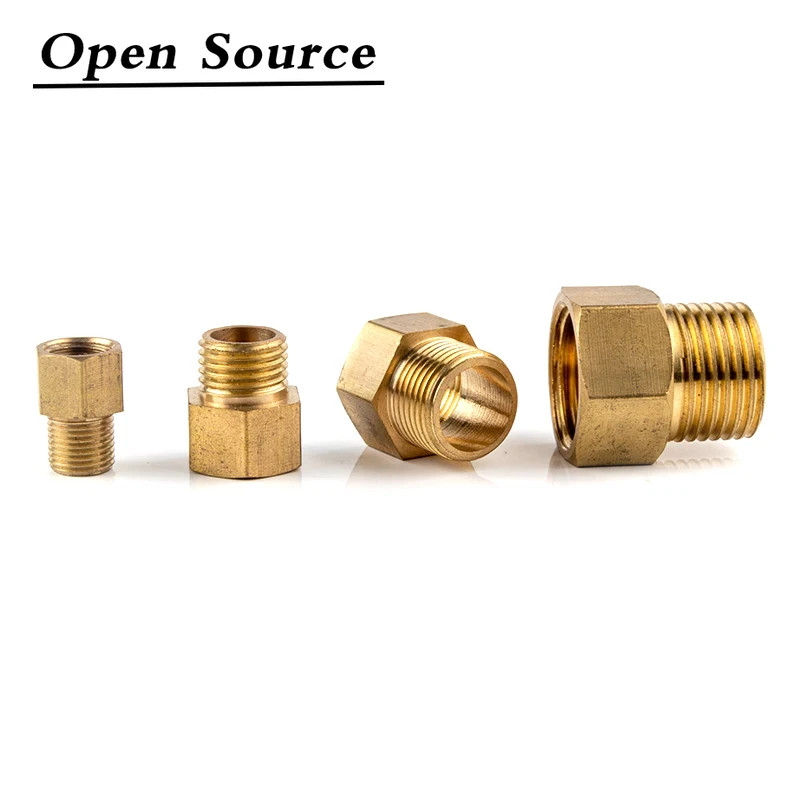 Copper M/F 1/8"1/4" 3/8" 1/2" 3/4" BSP Male To Female Threaded Brass Coupler Adapter Brass Pipe Fitting 1Pcs