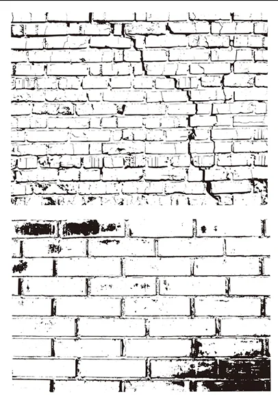 CLEAR STAMP brick wall DIY Scrapbook Card album paper craft silicon rubber roller transparent stamps 162