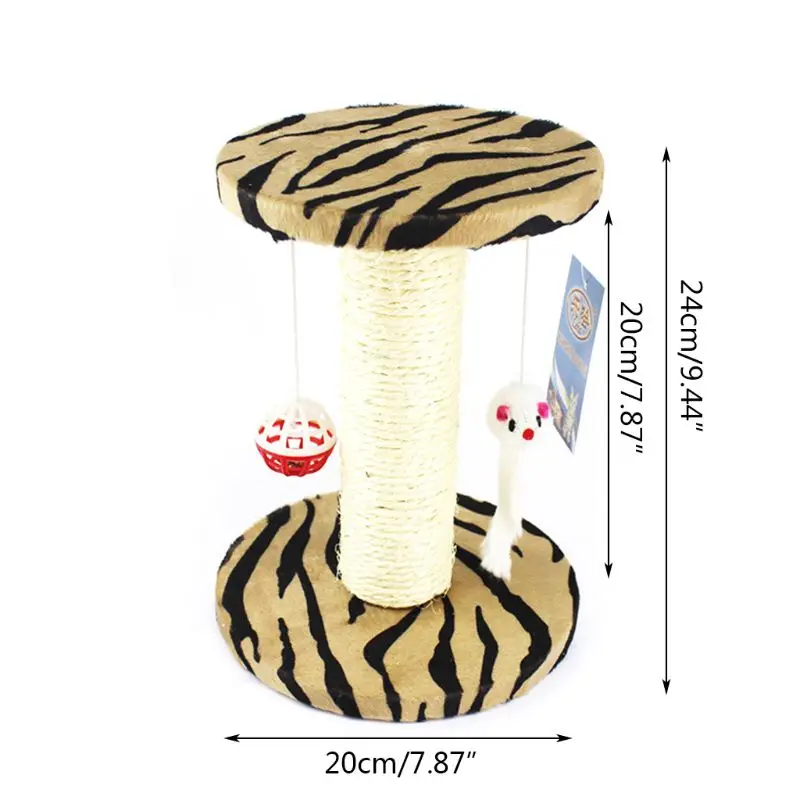 9,4 дюймов кошка дерево-Когтеточка для кошек Игрушка 2-х слойный круглый стержень для котят лазалки кошка climb башни
