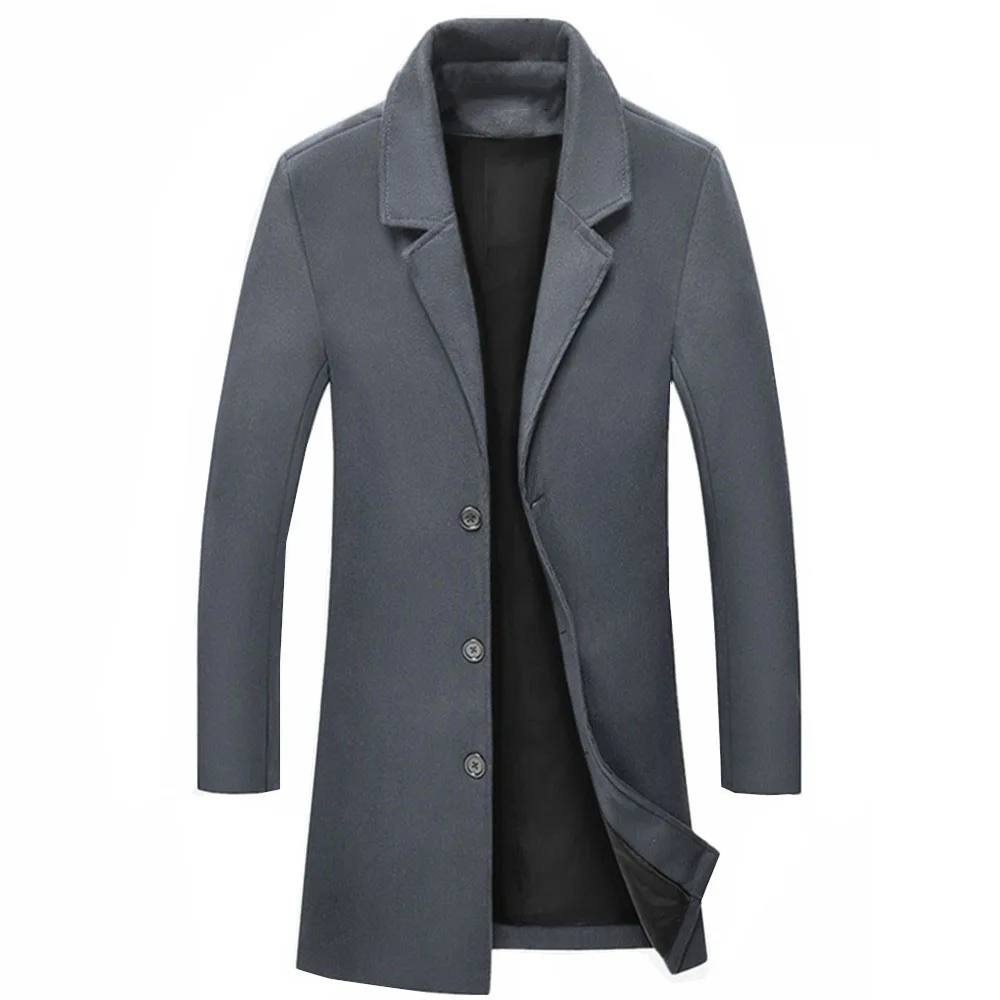 7 цветов M~ 5XL размера плюс Мужское пальто зимнее мужское шерстяное пальто толстый Тренч стиль Высокое качество Длинные куртки с лацканами новое поступление