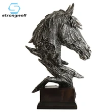 Strongwell голова лошади абстрактная скульптура миниатюрная Статуэтка для украшения дома аксессуары для домашнего стола статуи для украшения