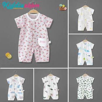 

Summer Baby Boys clothes Cotton Body Short Sleeve Infant Clothing Jumpsuit Cartoon Cute Printed Baby Girls Sweet rompers 0-24M