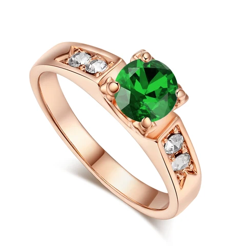 Zirconia 4 Claw Wedding/Engagement Rings Rose Gold Color Fashion Brand CZ Stone Jewelry For Women/Lady anel DFR051