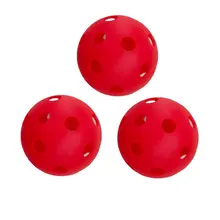 

3PCS Durable Plastic Perforated Pickleball High Flexibility Plastic Golf Balls Indoor Practice Hollow Airflow Pickleball
