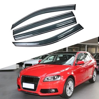 

For Audi A3 8P1 Hatchback 2003-2013 Car Window Sun Rain Shade Visor Shield Shelter Protector Cover Frame Sticker Accessories