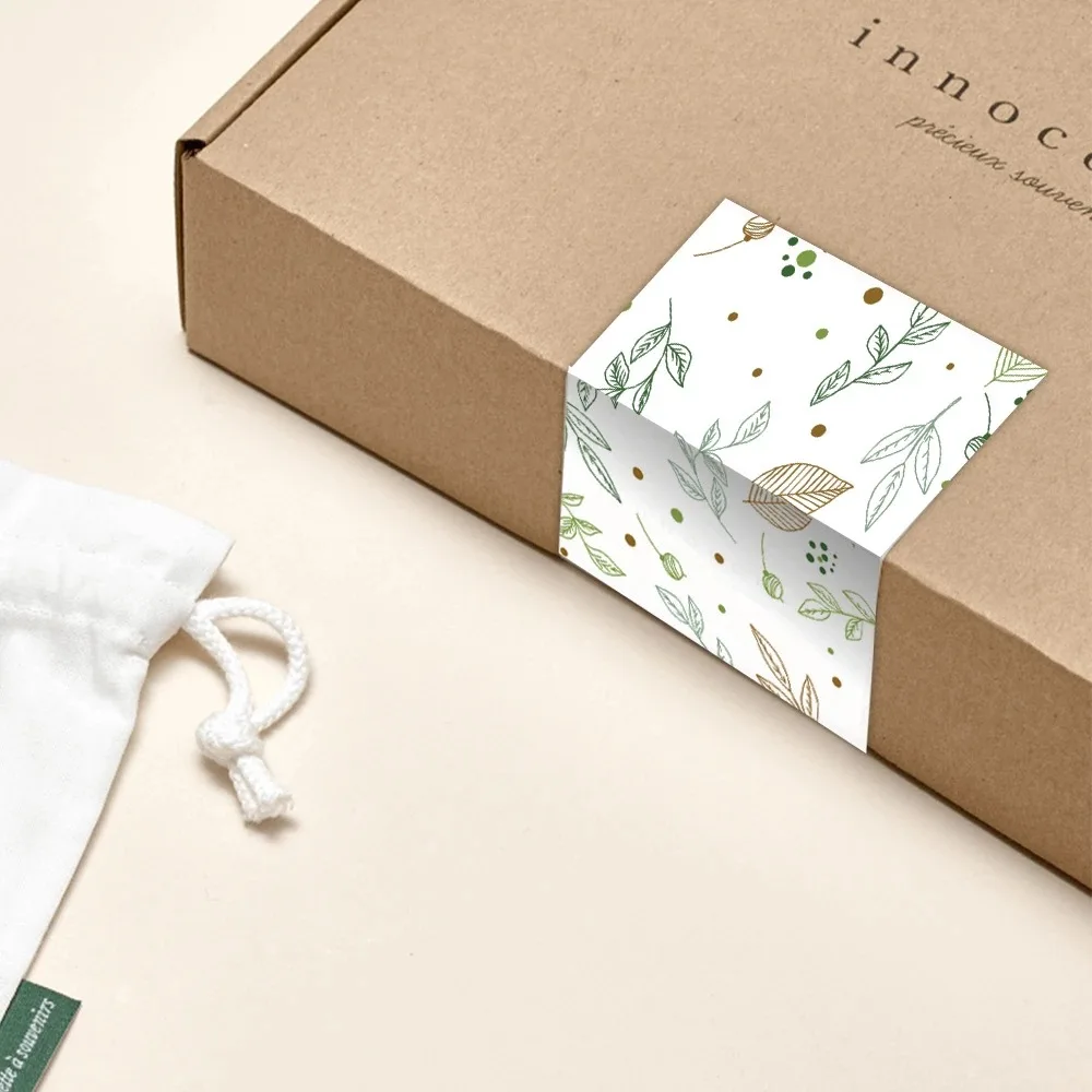 10-50 teile/paket Geschenk Box Versiegelt Aufkleber Blümchen Recta Ngular Aufkleber Verpackung Liefert 5*8cm Aufkleber Beschichtet papier Label – Detail 10