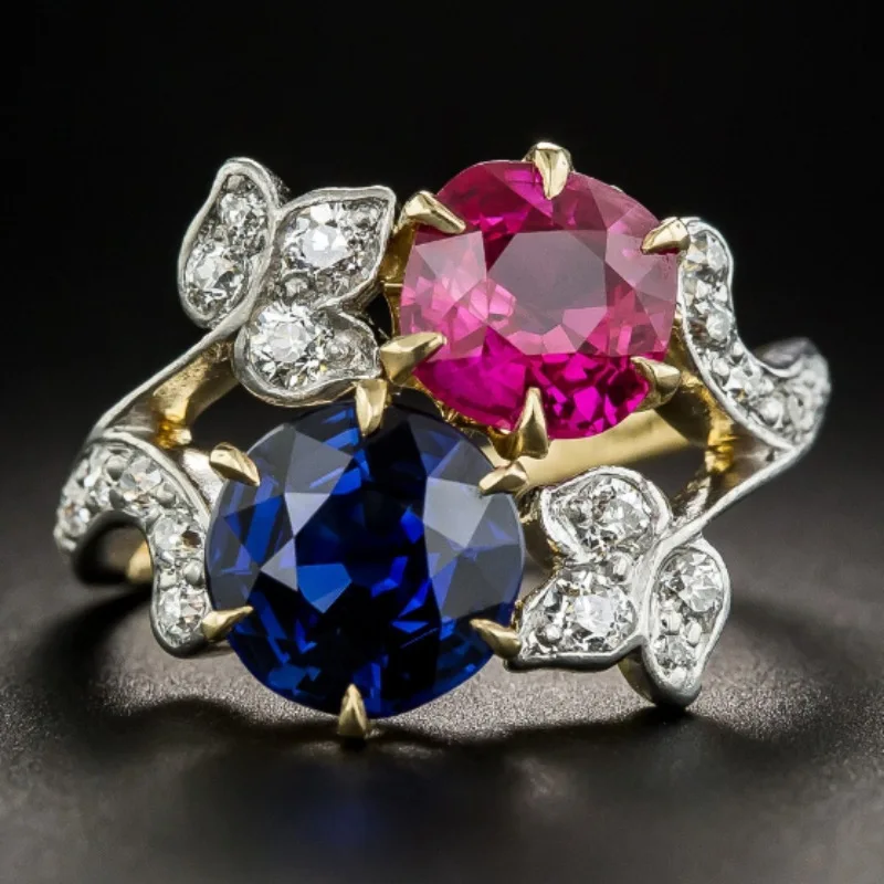 

Multicolor Fashionable colorful zircon Ring for Women Rose Gold Color with AAA Zircon Finger Rings Party Jewelry gift