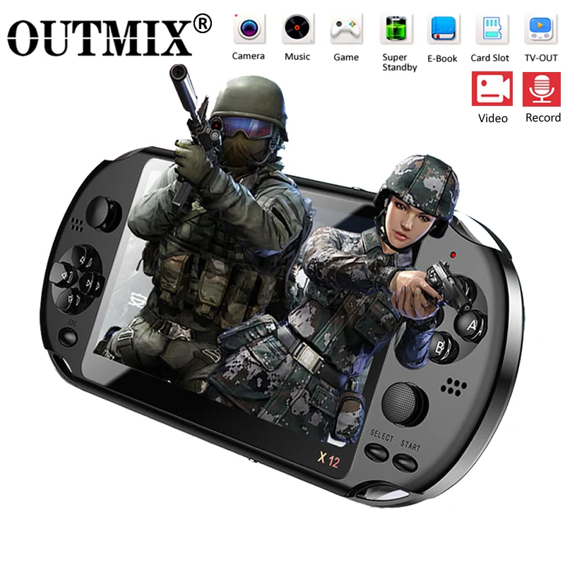 Портативная игровая консоль OUTMIX X12 3000 игр 5 1 дюйма | Электроника