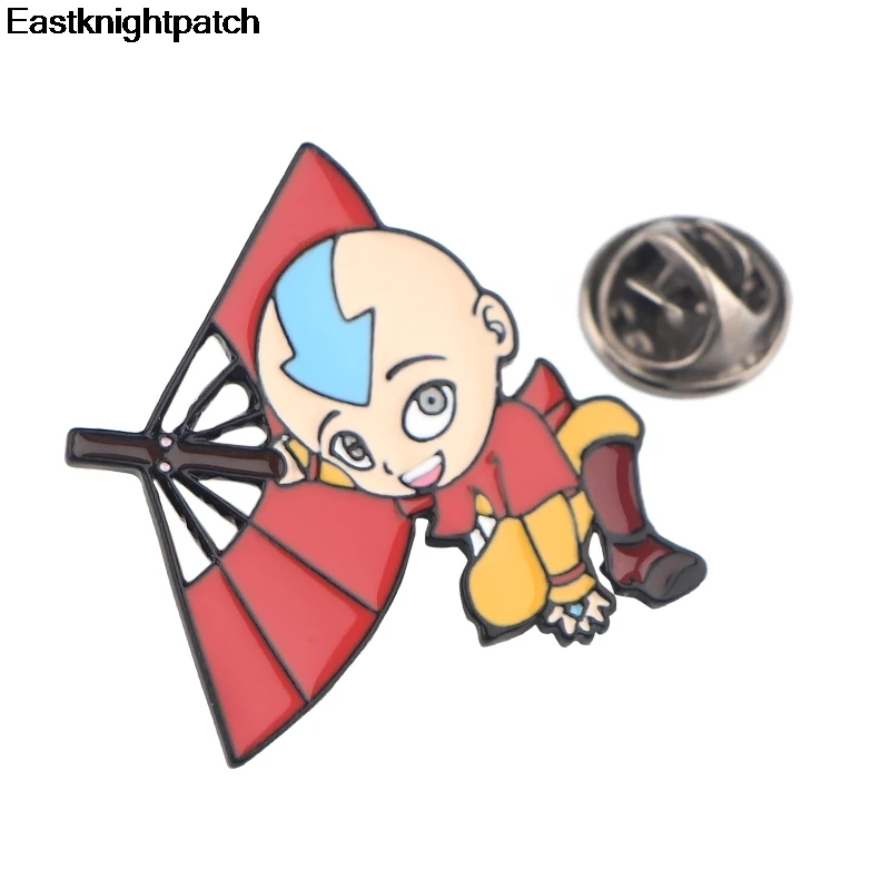 Последний Airbender цинковый сплав булавки para рюкзак одежда медаль для рубашки шляпа insignia значки броши для мужчин и женщин медаль E1166