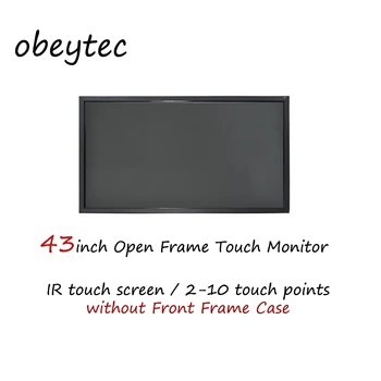 

43" large size industial embedded metal touch monitor, 2-10 touch points, 350cd/m2, 1920*1080, view 943(H)×531(V) mm