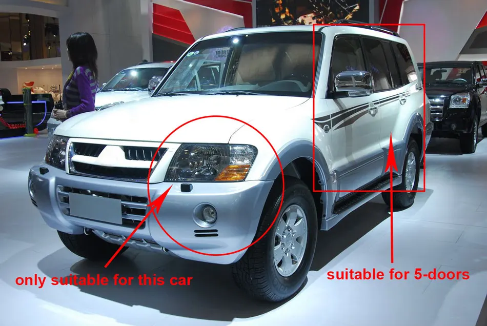 Вставка дверной ручки для MITSUBISHI MONTERO PAJERO V73 хромированные аксессуары стайлинга