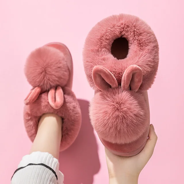 Pink Flock Warm Cotton Women Boots Cheap Winter Shoes Casual High top Fur Flats Outdoor Hot Women Snow Boots botines mujer 2021 8808-2 pink
