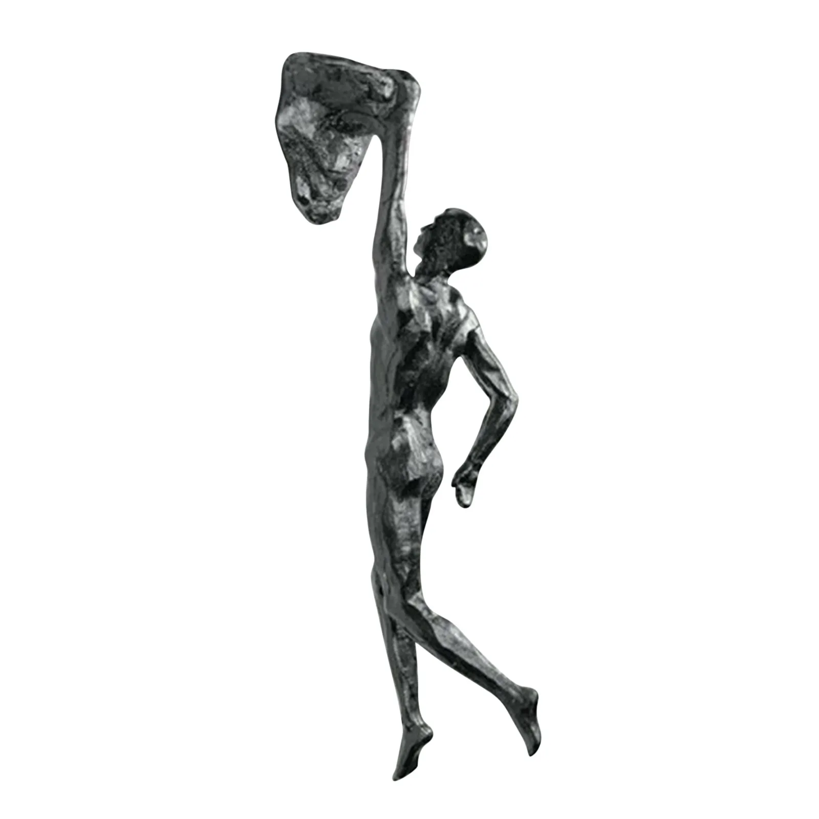 Ornament Crafts Resin Crafts Resin Ornaments Climbing Man Resin Iron Wire Wall Hanging Decoration Nordic Creative Art Background Wall Sculpture Retro Present Statue Decor