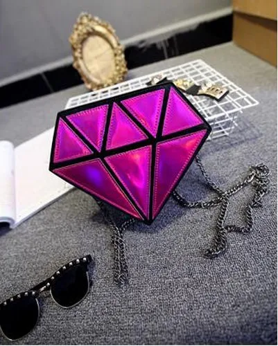 

New Style Diamond Parcels Shiny Laser Shoulder WOMEN'S Bag Cool Bag Crystal Candy-Colored WOMEN'S Bag