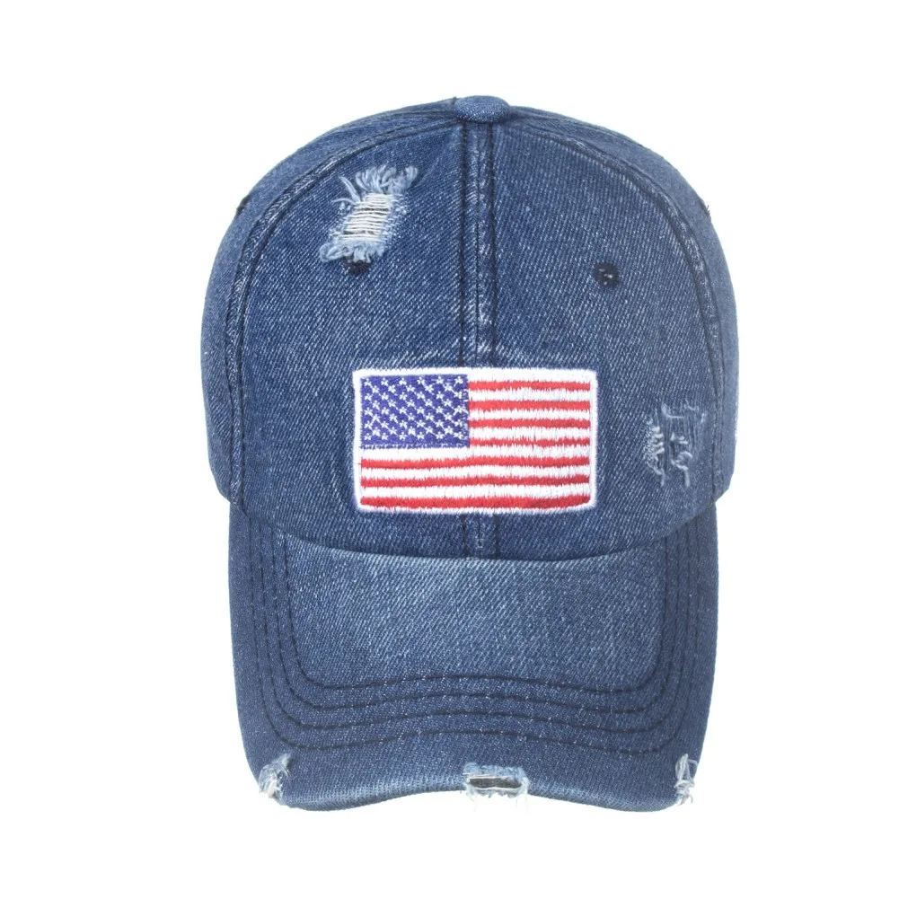 Fashion Men Baseball Cap Usa Flag For Women Diamond Rivet Brand Cool Hats Rap Rock Caps Men'S Sun Dad Hat