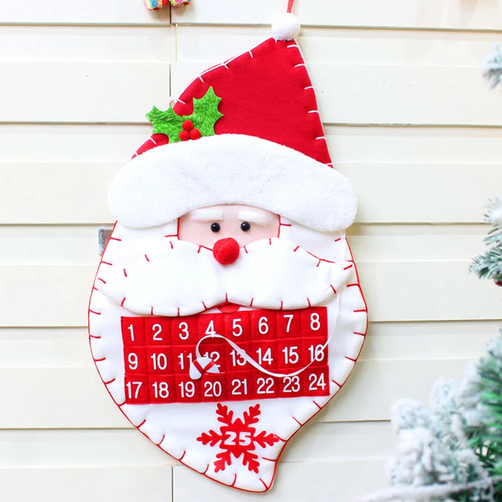 Advent Висячие календари фланелевые елки украшения забавные вечерние Снеговик Рождественский модный подарок ремесло старый человек домашние дети