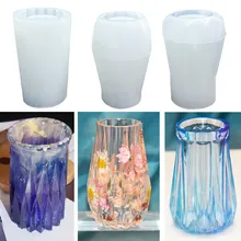 Silicone Mold Dried Flower Vase Resin Decorative Craft Diy Storage Pen Holder Mould Epoxy Resin Concrete Molds Candle Pot Mold