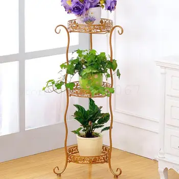 

9999 Wrought Iron Flower Fall To The Ground, Multilayer Jardiniere Indoor And Outdoor European Money Plant Flower Sitting Room