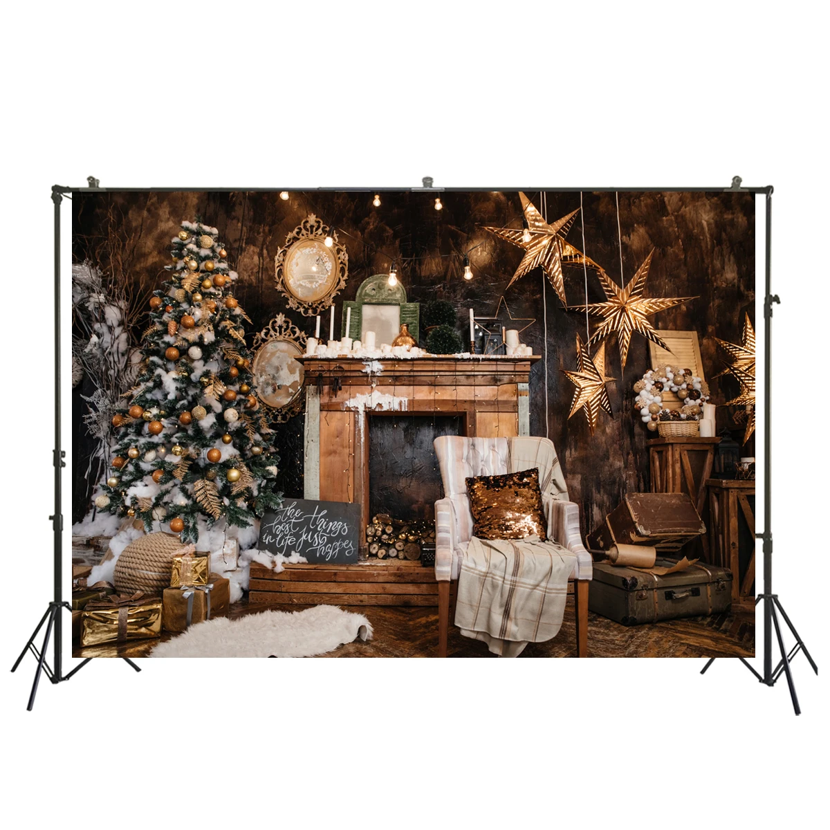 

Vintage Family Christmas Backdrop Photography Backdrops Christmas Picture Photo Studio Background Props Happy New Year XT-6872