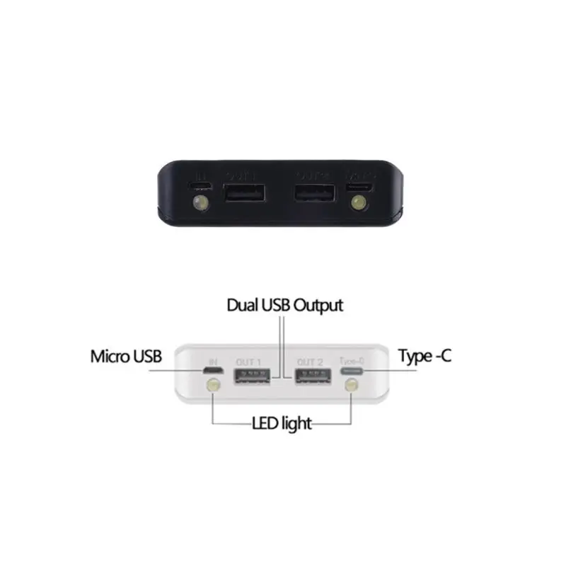 QC3.0 ЖК дисплей DIY 10x18650 чехол для Аккумулятора Внешний аккумулятор корпус Быстрая