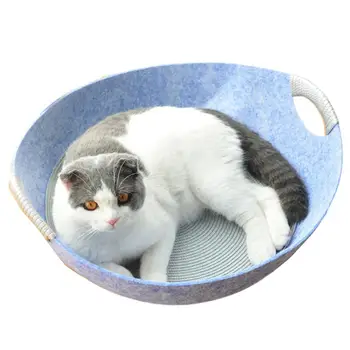 

Universal Summer Cat Bed Summer Felt Pet Sleeping Nest with Handle
