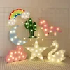 Night Light Rainbow Wall Lamps Battery Powered For Kids Rooms Decor Plastic Table Party Decorative LED Night Lights Lamp ► Photo 2/6