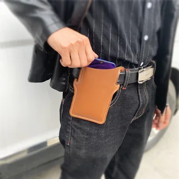 

Universal Leather Waist Belt Loop Cellphone Phone Case Bag Holster Fashion Men Women Cell Phone Bag Color Optional