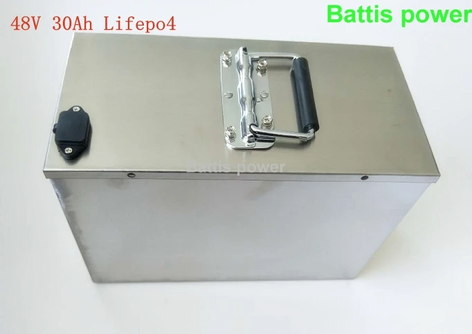 Lifepo4 48V 30Ah батарейный блок с водонепроницаемым сталь чехол аккумулятор 48v 30a для 1000 Вт 1500 Вт мотор для электрического трицикла рыбацкая лодка