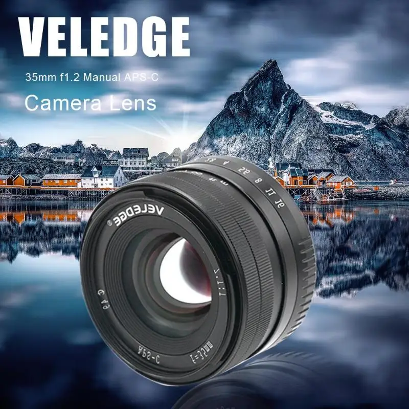 С большим отверстием 35 мм F1.2 Prime APS-C Алюминий объектив для цифровой фотокамеры Fuji X Установка X-A1 X-A10 X-A2 X-A3 X по особым поручениям X-ray Камера без отражателя