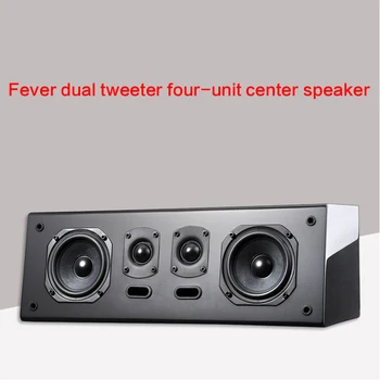 

DIY A6 35-200W 5.1 Center Speaker 4 Inch Hifi Speaker Dual Tweeter Design Home Theater Audio 4 Way -2way 75Hz-20kHz