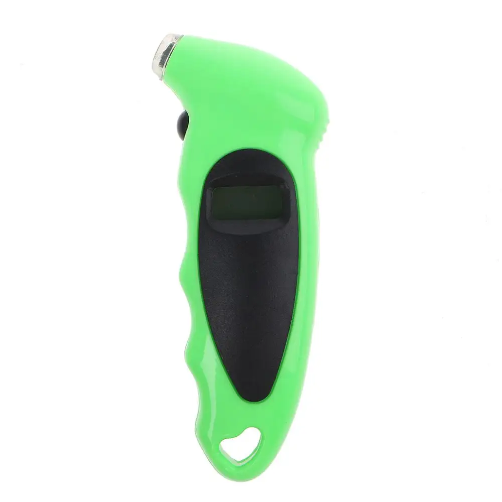 Монитор давления в шинах цифровой ЖК-дисплей измеритель давления воздуха тестер для автомобиля велосипеда - Цвет: Зеленый