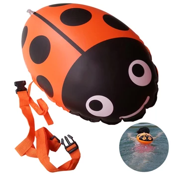 

1pcs Water Safety Dual Airbags Swim Float Swim Bag Lifesaving Ball Storage Life Buoy Waterproof PVC Lifebuoy For Child