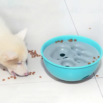 

New Round Anti-smashing Slow Food Single Bowl Puzzle Shake Pet Bowl For Cat Dog Food Feeding Pet Supplies Accessories 5