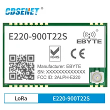 Llcc68 lora 868mhz módulo 915mhz 22dbm longo alcance ipex/selo buraco uart wor transmissor sem fio receptor cdsenet E220-900T22S
