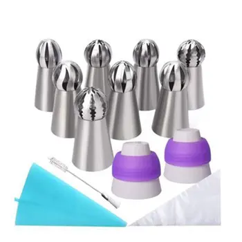 

New 22pcs/Set Confectionery Bag With Nozzles Icing Piping Tip Stainless Steel Cake Decorating Tool Pastry Cream Spout For Baking