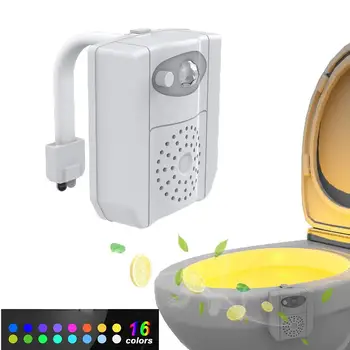 

HiMISS 16-Color UV Sanitizer Toilet Bowl Light Night Light Motion Sensor Activated LED Lamp Gadget