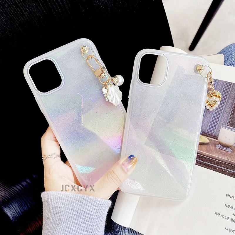 Летний Радужный ослепительный чехол aurora жесткий пластиковый для телефона iphone 6 7 8
