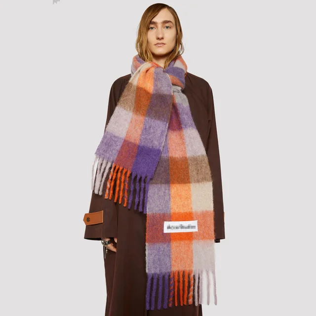 New 2021 AC studios men and women winter scarf Shawl Shawl warm shawl women cashmere blanket cashmere scarf neck scarf 5