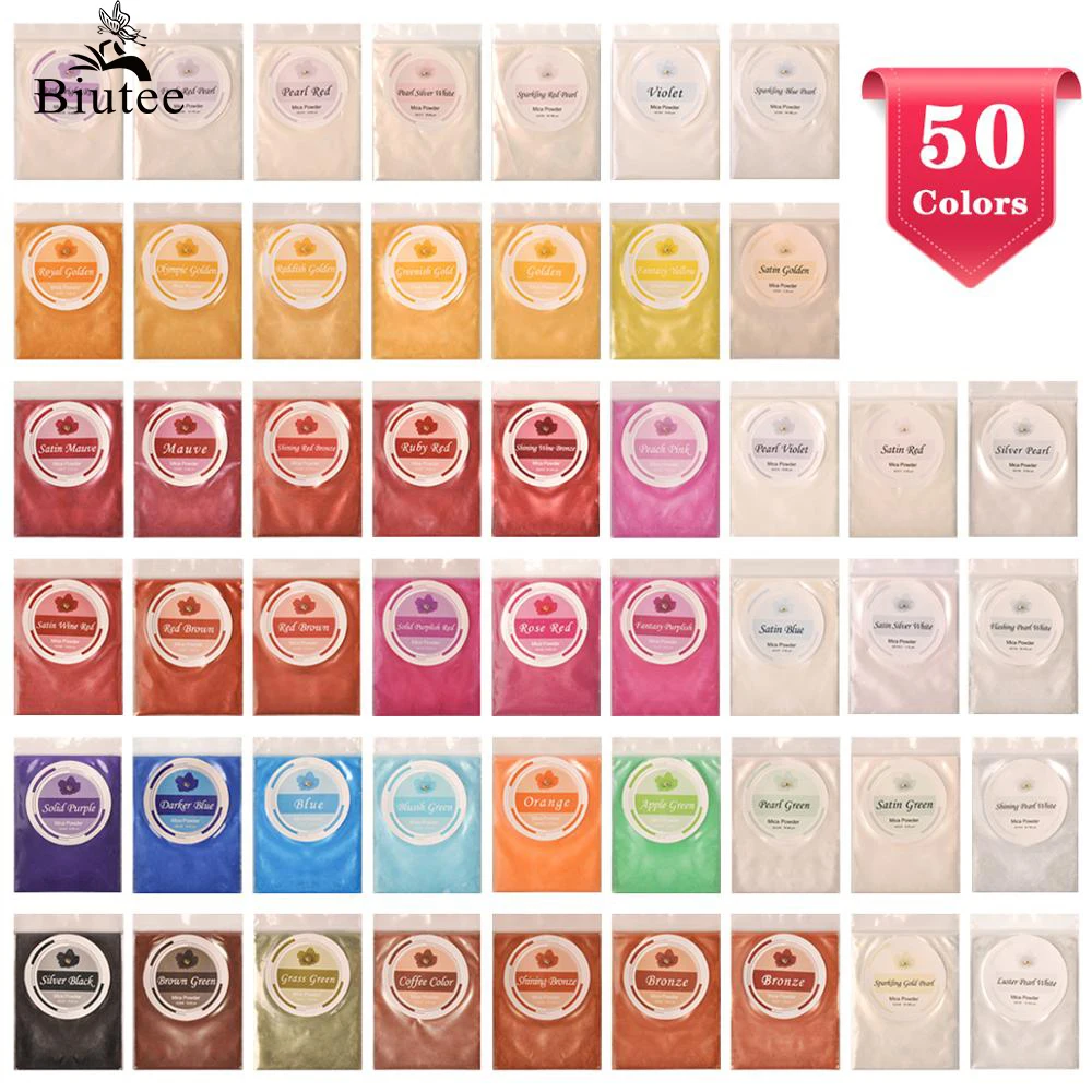 

Biutee 32 Colors Mica Powder Epoxy Resin Dye Pearl Pigment Natural Acrylic Nail Kit New BIUTEE Poly gel Nail Gel Glitter Powder