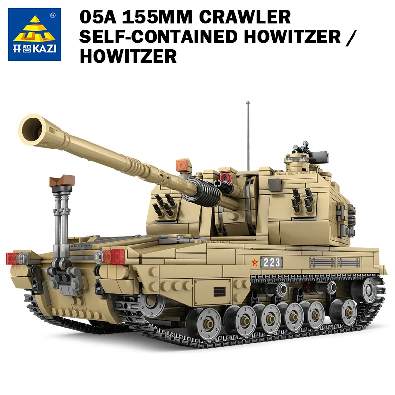 

KAZI 1463PCS 2-in-1 tank armored vehicle technology building block M1A2 ABRAMS tank model children toy birthday gift