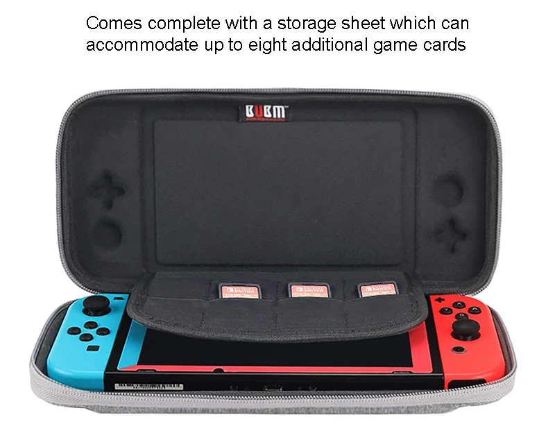 Чехол для путешествий BUBM для nintendo Switch, жесткий чехол для nintendo Switch игровая консоль с 8 игровыми картриджами