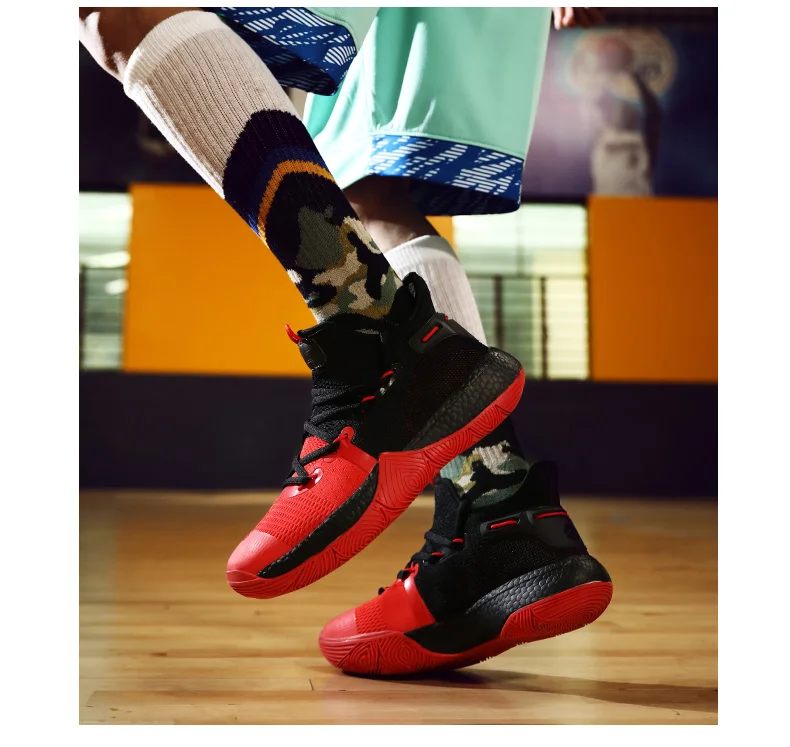 Мужские дышащие баскетбольные кроссовки, мужские ударопрочные кроссовки с высоким берцем, амортизирующая спортивная обувь, уличные тренировочные ботильоны Jordan