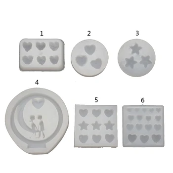 

Sugar Star Heart Soft Candy Pendant Mold Gummy Candy Hairpin Slilcone Resin Mold R2LE