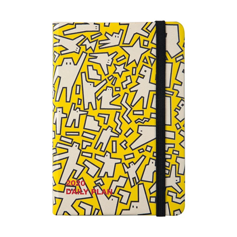 Yellow cartoon A7 Kawaii Agenda годовой ежедневник мини-ноутбук портативный календарь-органайзер блокнот-органайзер Journa канцелярские принадлежности - Цвет: Yellow cartoon